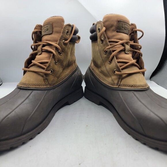 UGG Gatson Mens 9 Brown Mid Boots Chestnut Waterproof Leather Casual 1123671 - Picture 2 of 12